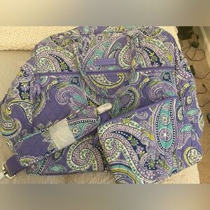 Vera Bradley Large Weekender tote & matching small cosmetics bag